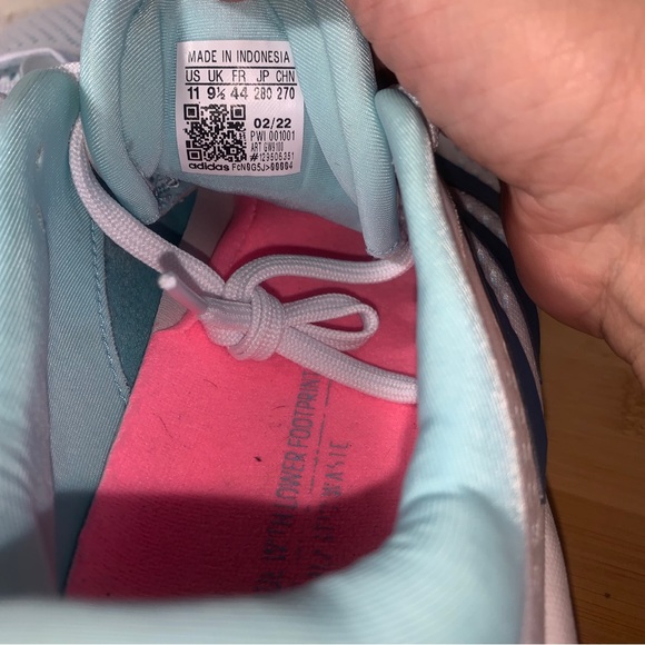 adidas Supernova Running Shoes Women’s Sz 11 White/Wonder Steel/Almost Blue - Picture 9 of 10